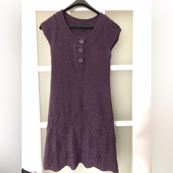 Wool Knit Just Below Knee Dress - Picture 2 of 4